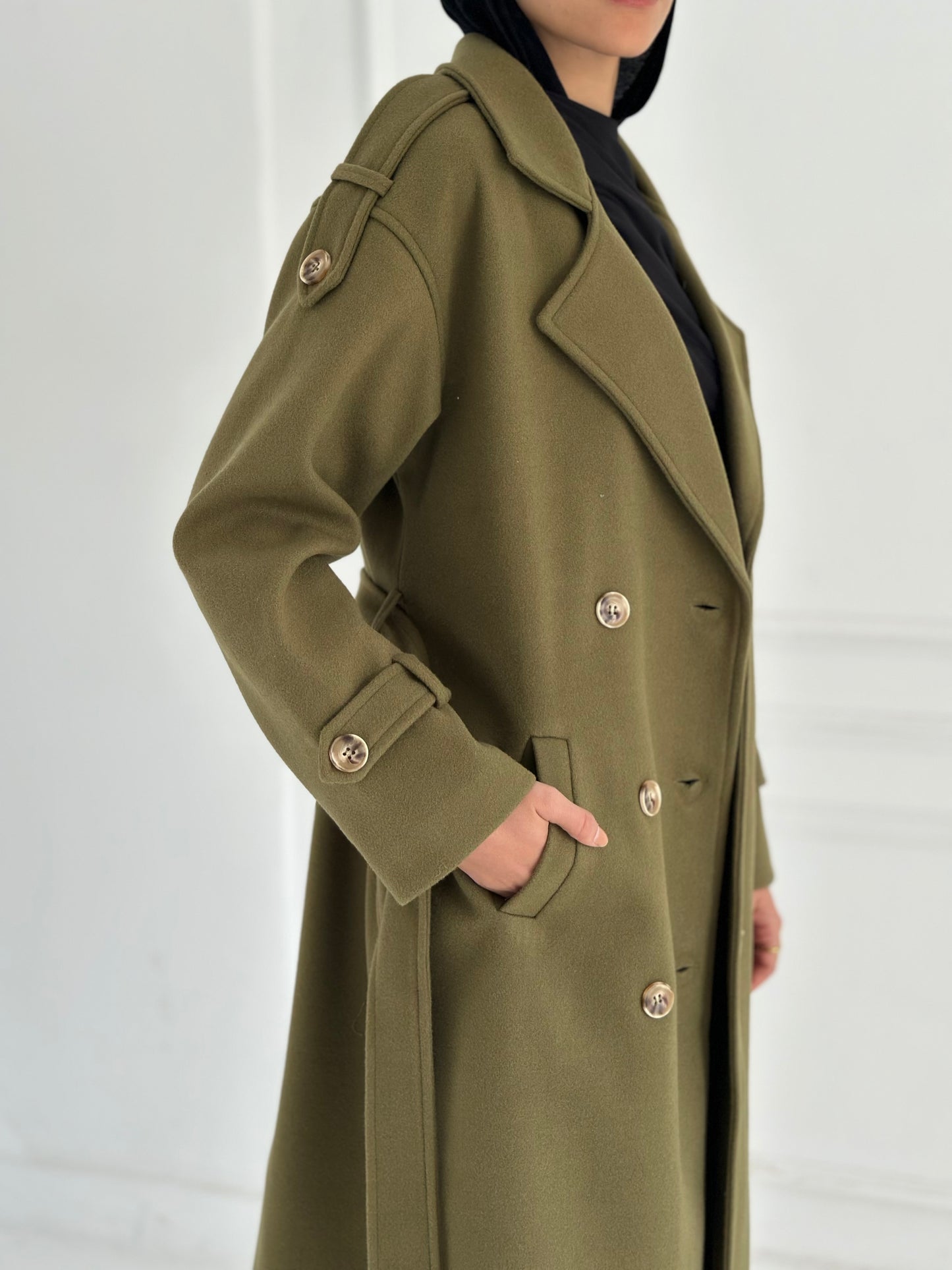 Gokh long jacket - olive