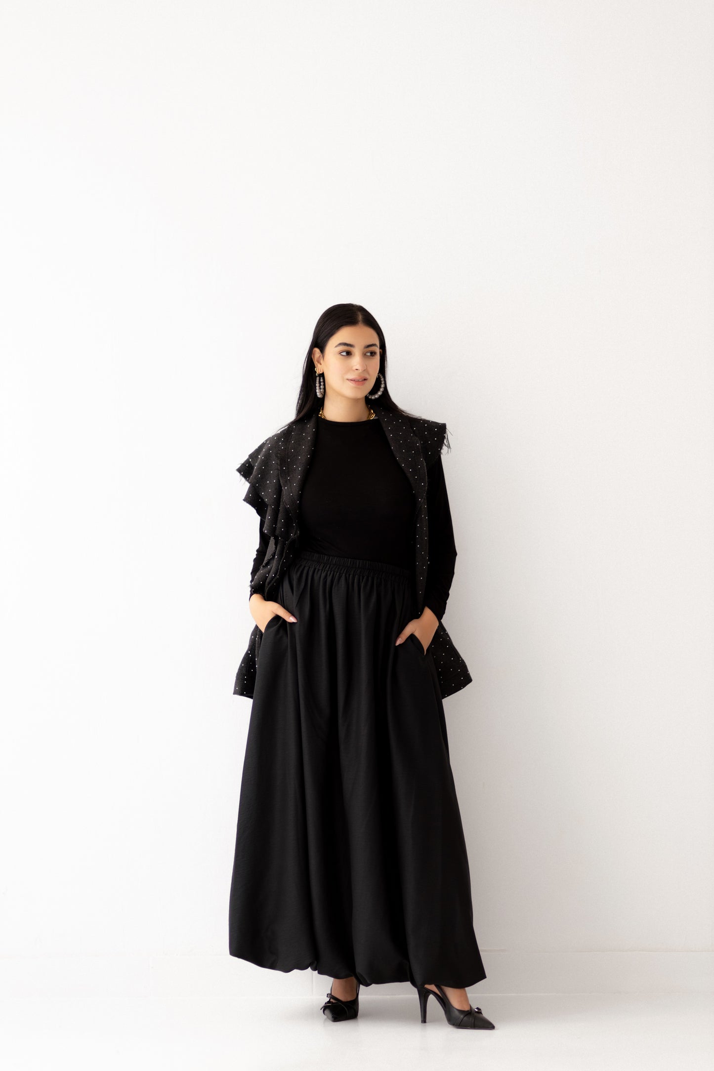 Balloon skirt -black