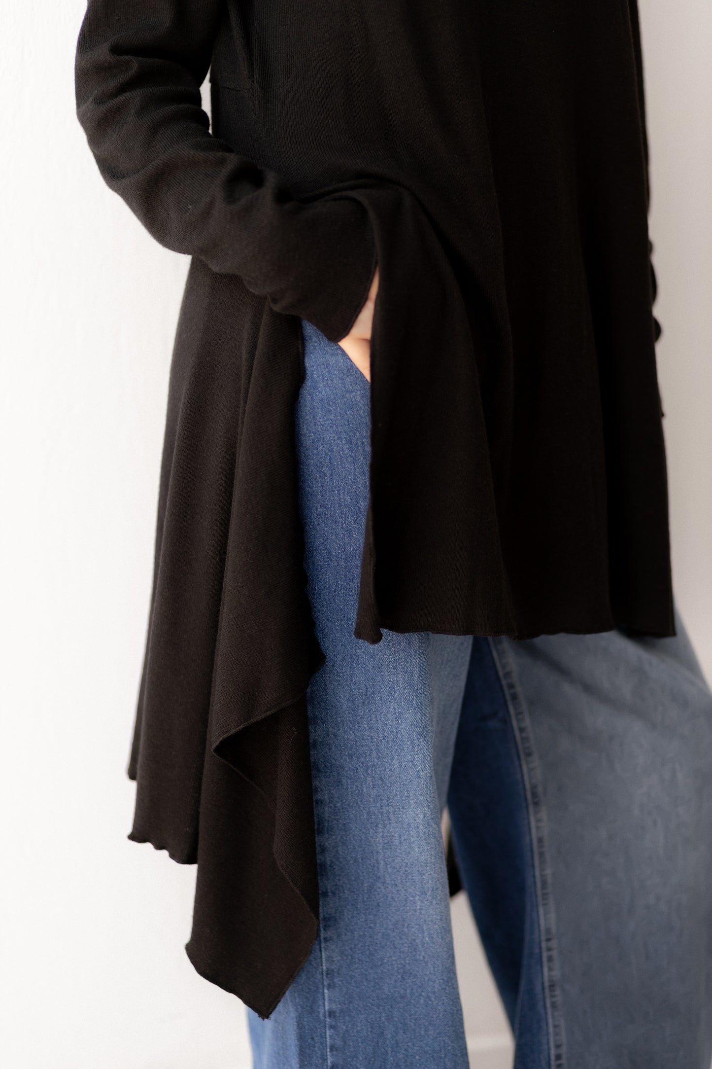 Soft wool top-black