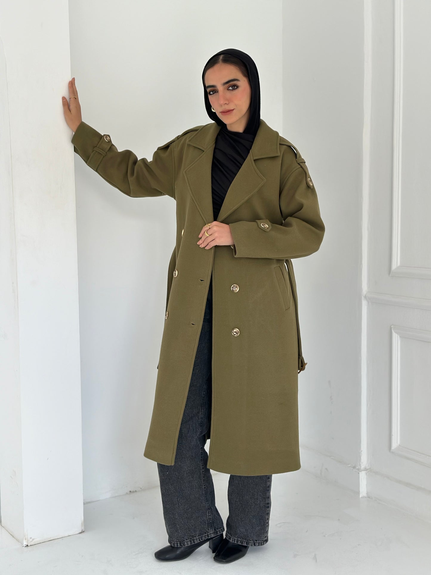 Gokh long jacket - olive