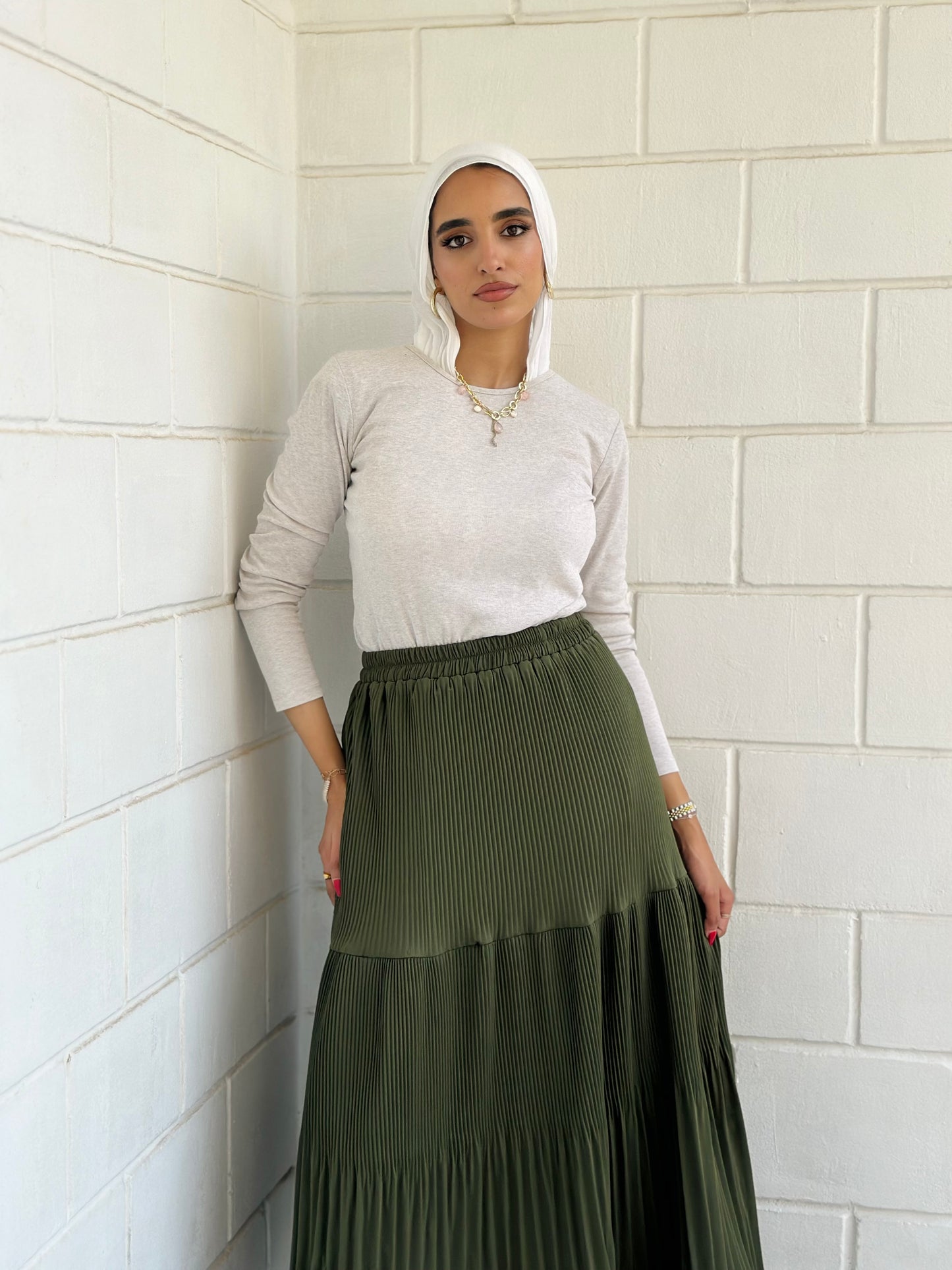 Pillise skirt- Olive