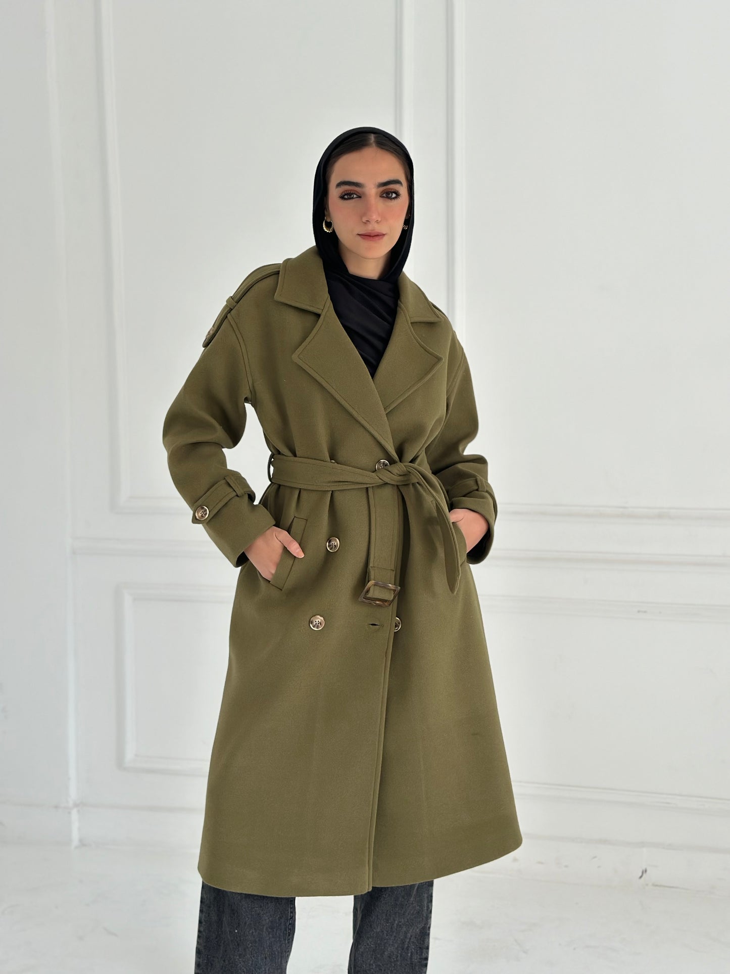 Gokh long jacket - olive