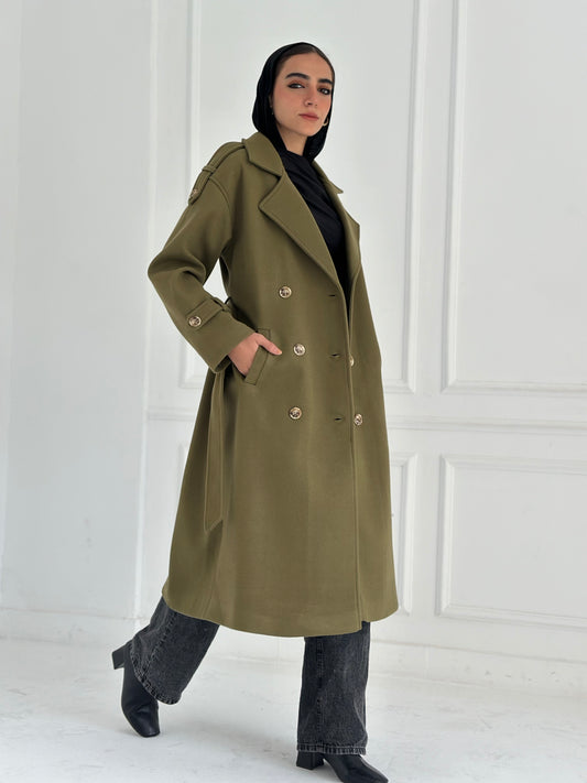 Gokh long jacket - olive