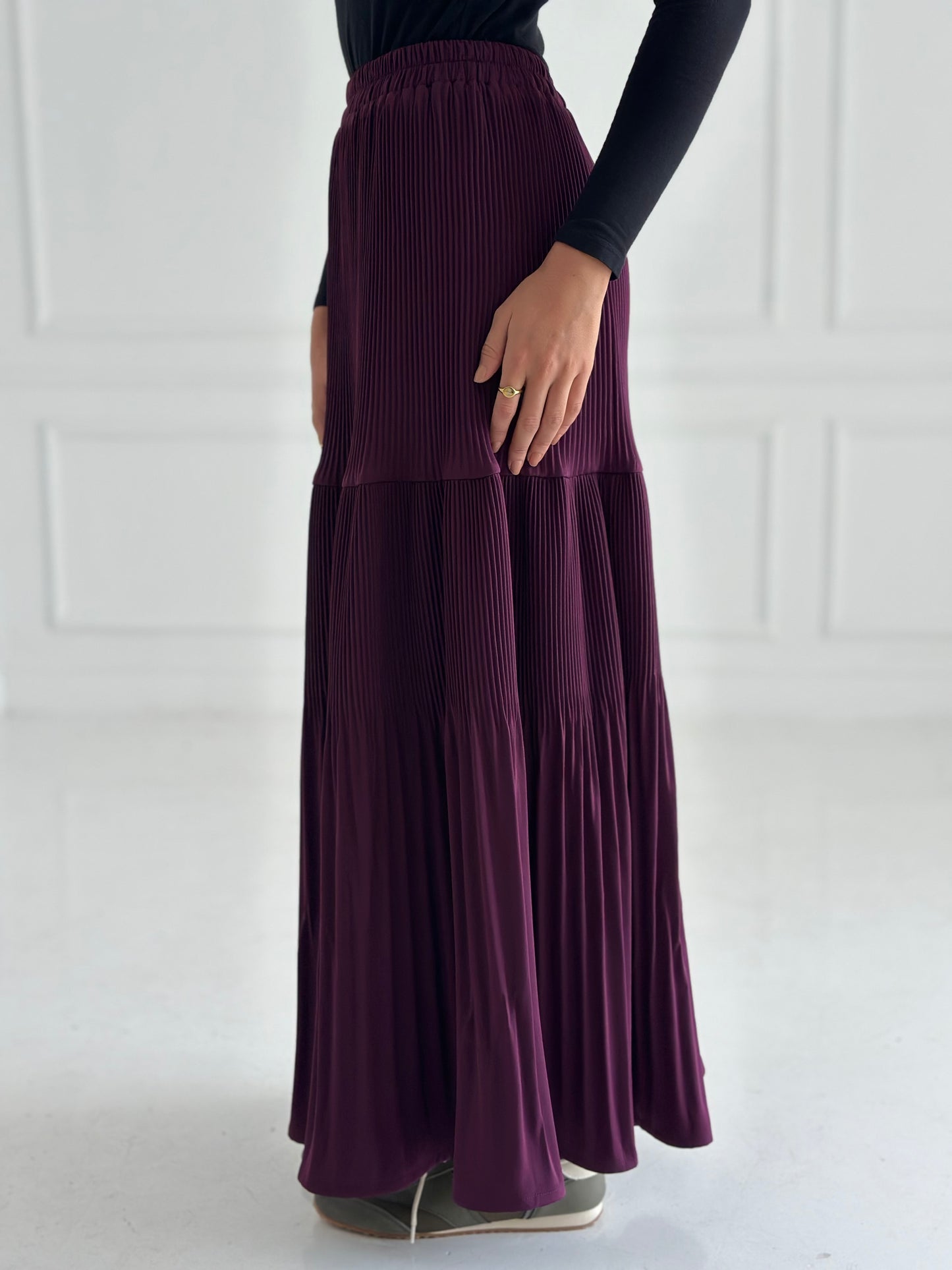 Pillise skirt-Burgandy