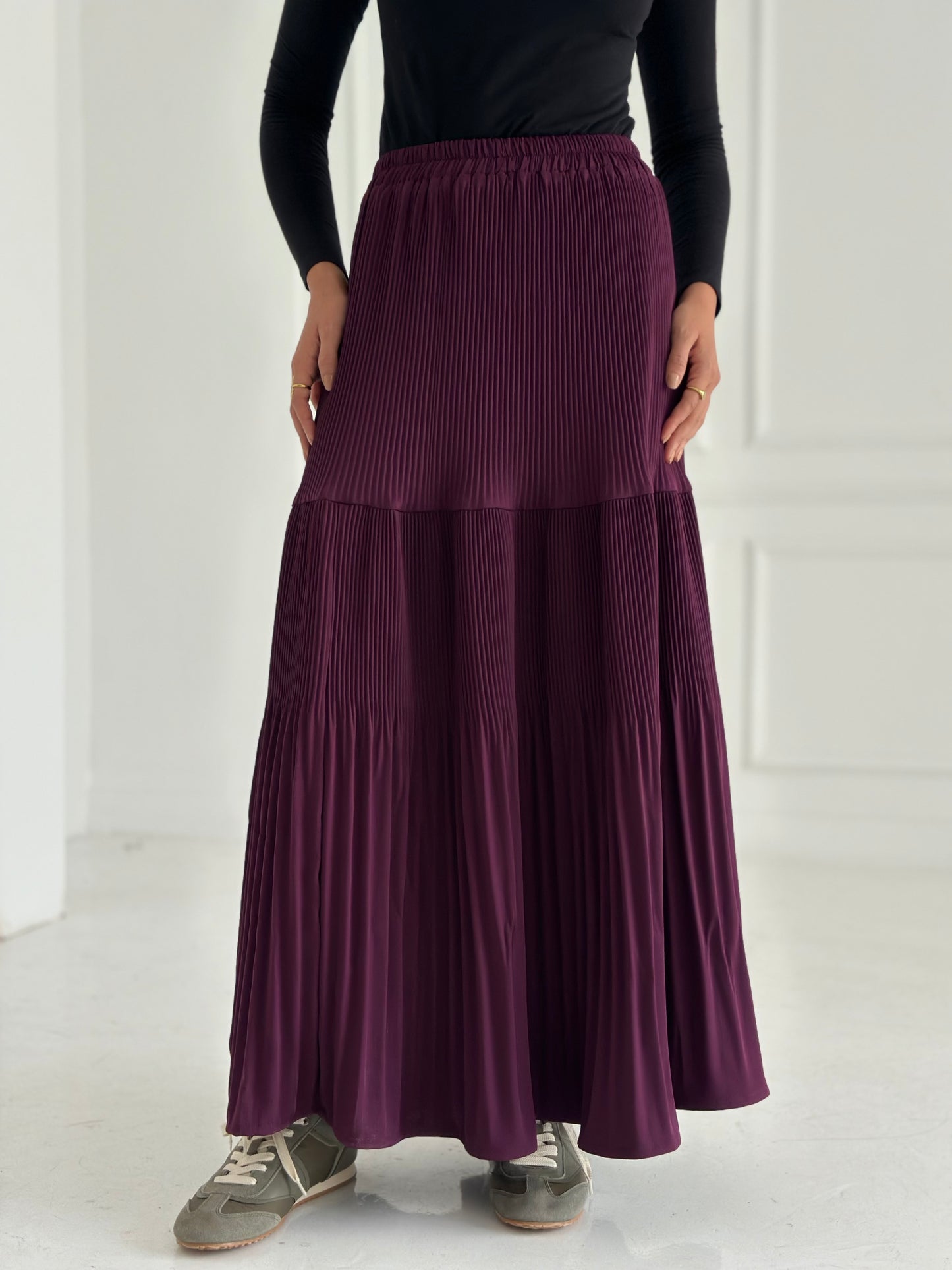 Pillise skirt-Burgandy