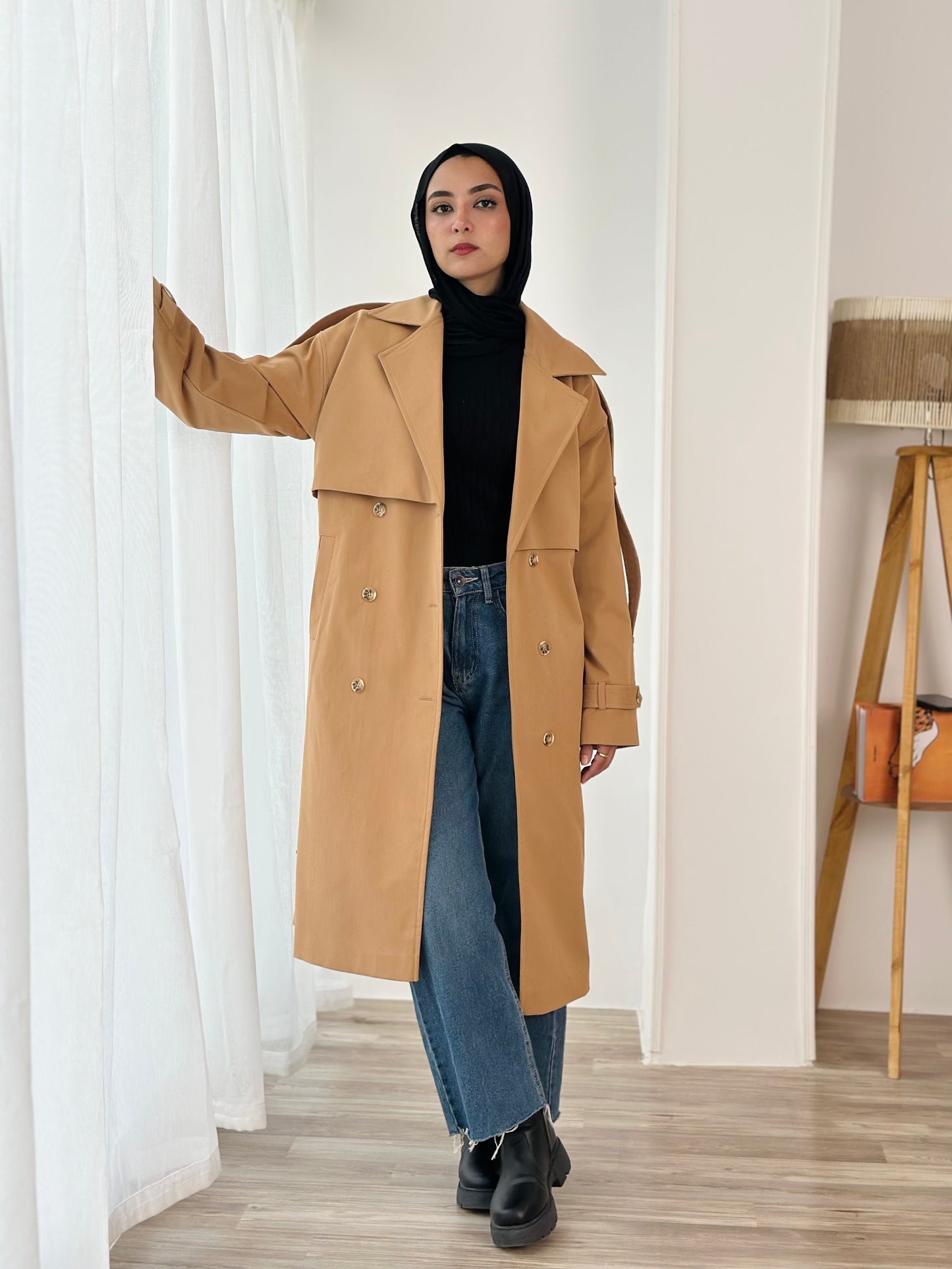 Long trench coat- camal