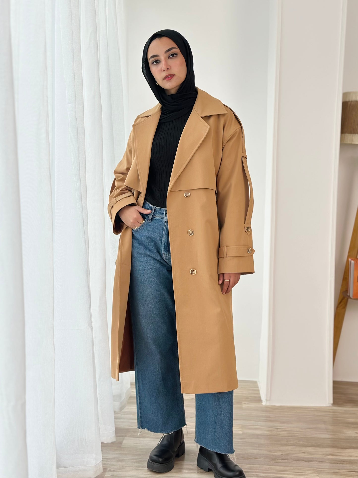 Long trench coat- camal