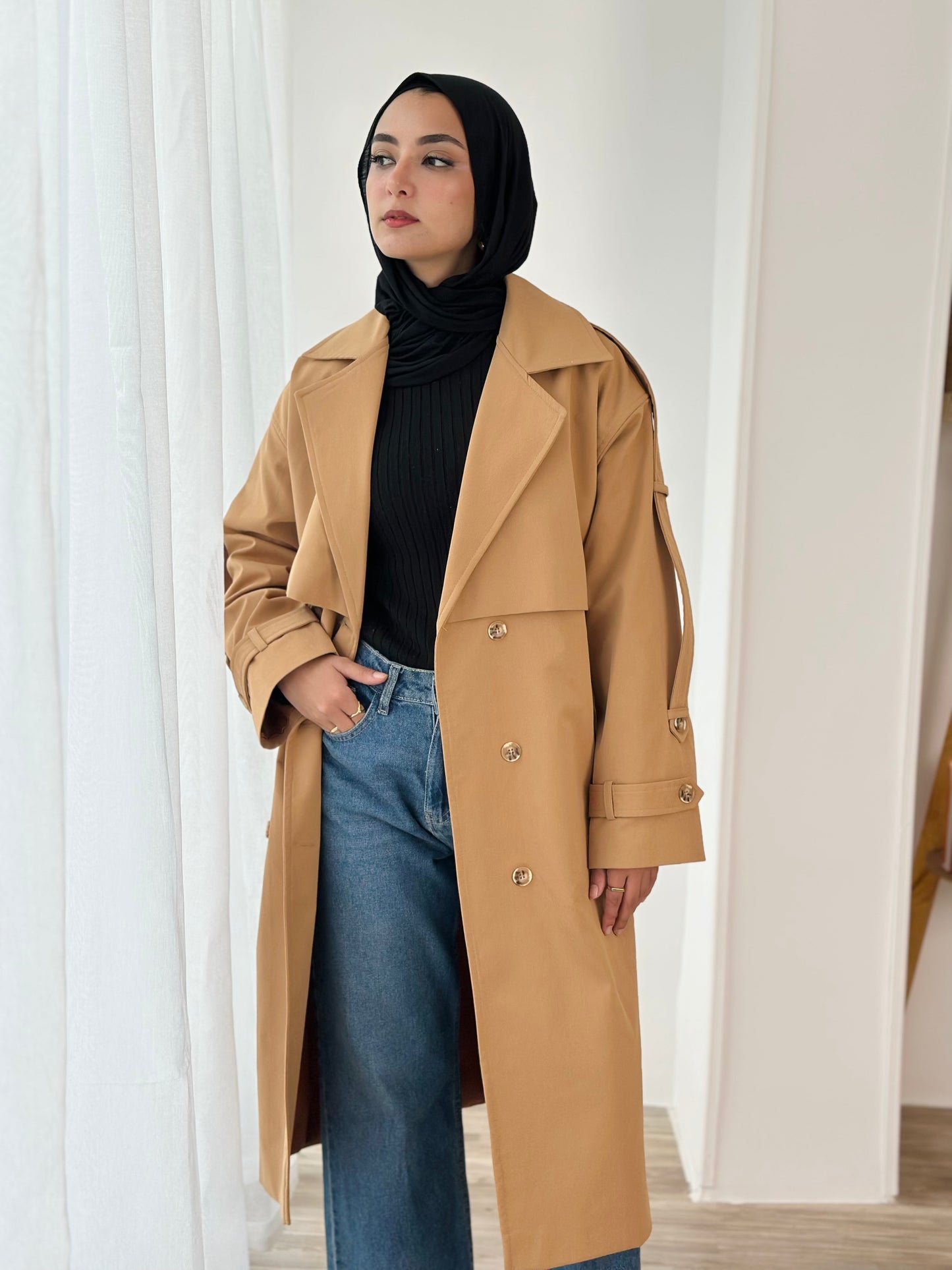 Long trench coat- camal