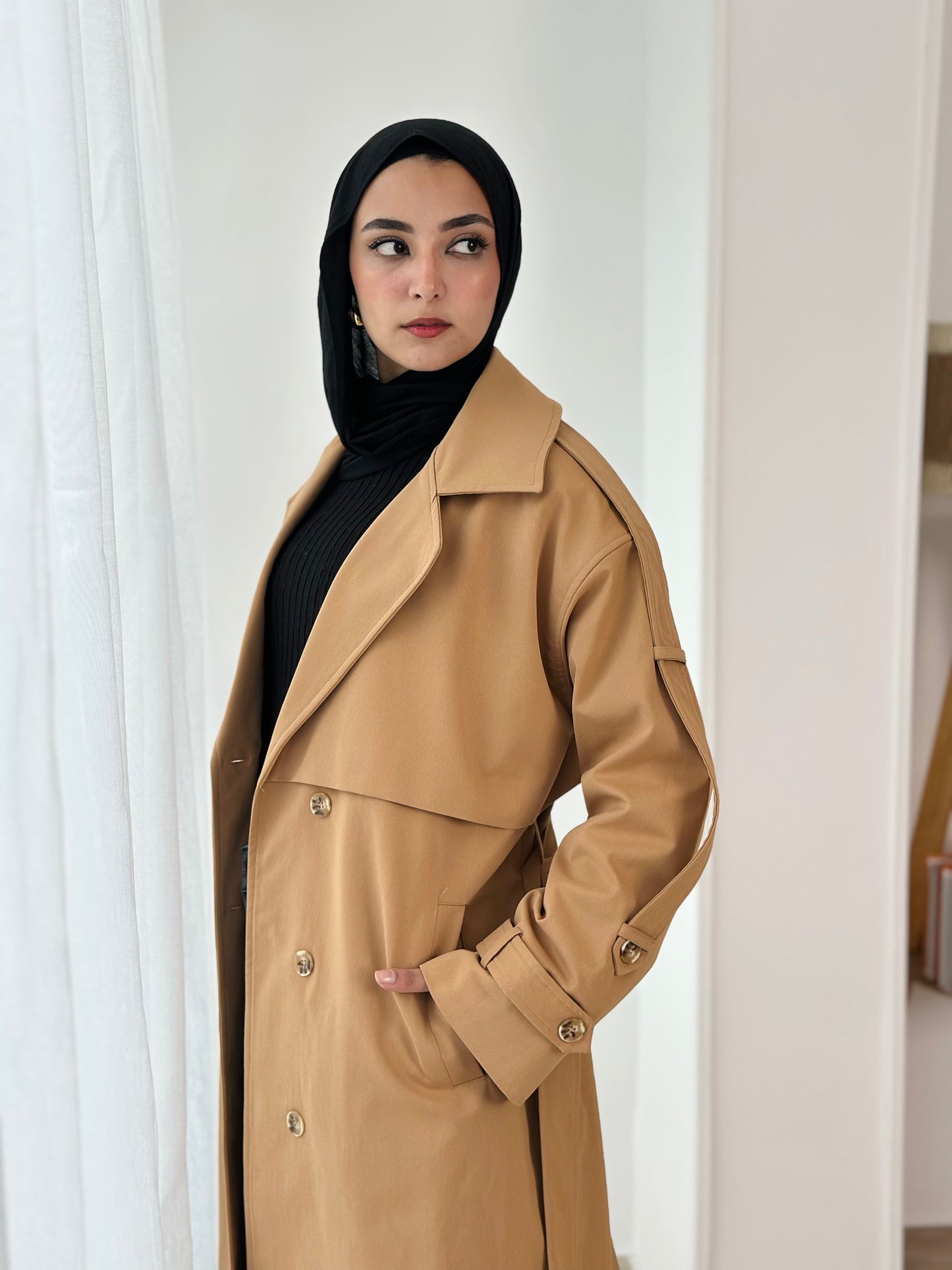 Long trench coat- camal