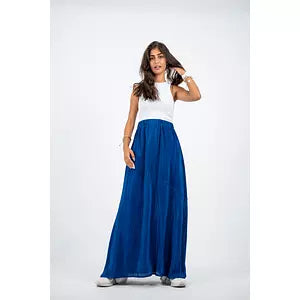 103 blue cut pillise skirt