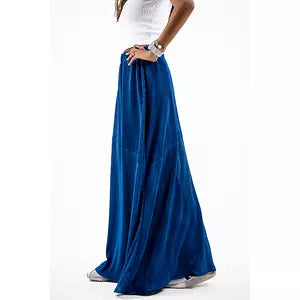 103 blue cut pillise skirt