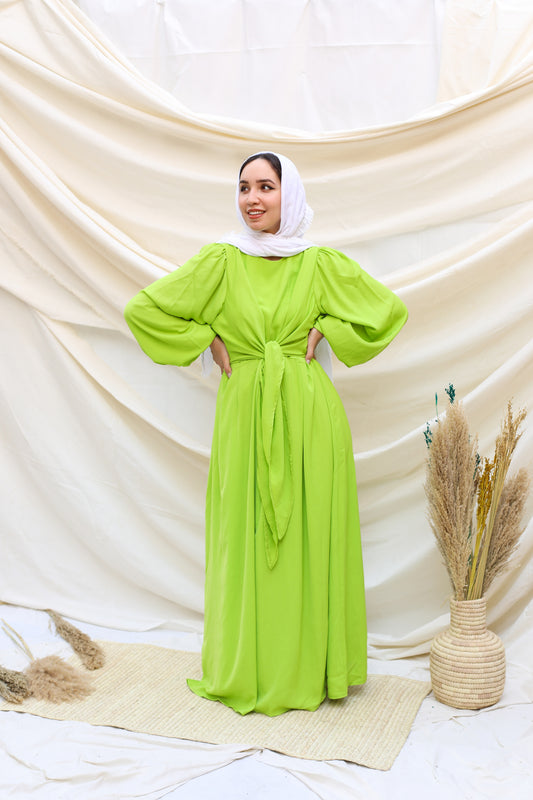 Belt dress (green)